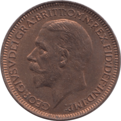 1929 FARTHING ( UNC ) - Farthing - Cambridgeshire Coins