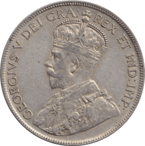 1929 FIFTY CENTS CANADA - WORLD COINS - Cambridgeshire Coins