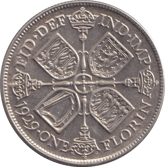 1929 FLORIN ( AUNC ) - FLORIN - Cambridgeshire Coins