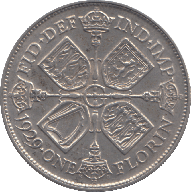1929 FLORIN ( EF ) - FLORIN - Cambridgeshire Coins