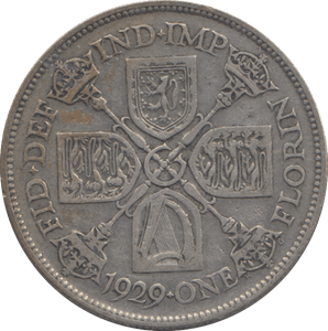 1929 FLORIN ( F ) - FLORIN - Cambridgeshire Coins