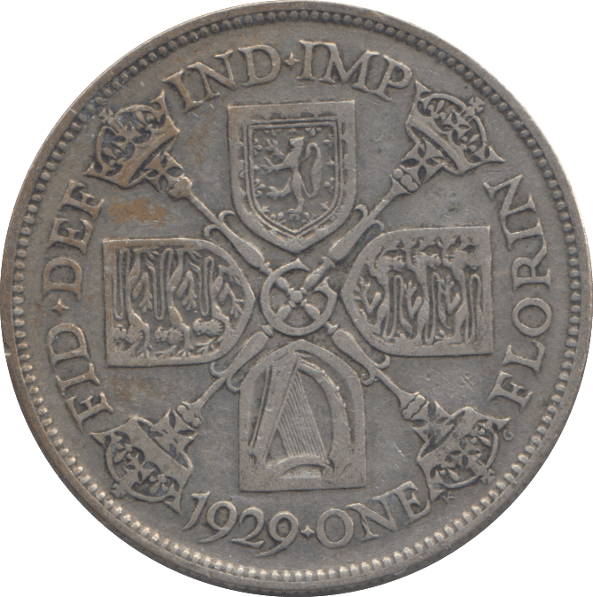 1929 FLORIN ( F ) - FLORIN - Cambridgeshire Coins