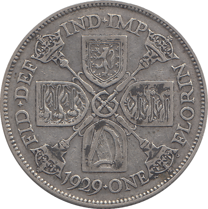 1929 FLORIN ( FINE ) - FLORIN - Cambridgeshire Coins