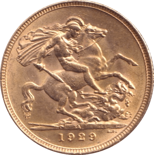 1929 GOLD SOVEREIGN ( AUNC ) PRETORIA MINT MINT 1 - SOVEREIGN - Cambridgeshire Coins