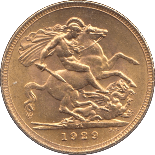 1929 GOLD SOVEREIGN ( AUNC ) SOUTH AFRICA MINT - SOVEREIGN - Cambridgeshire Coins