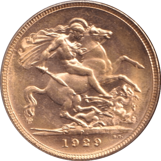 1929 GOLD SOVEREIGN ( UNC ) PERTH MINT 2 - SOVEREIGN - Cambridgeshire Coins