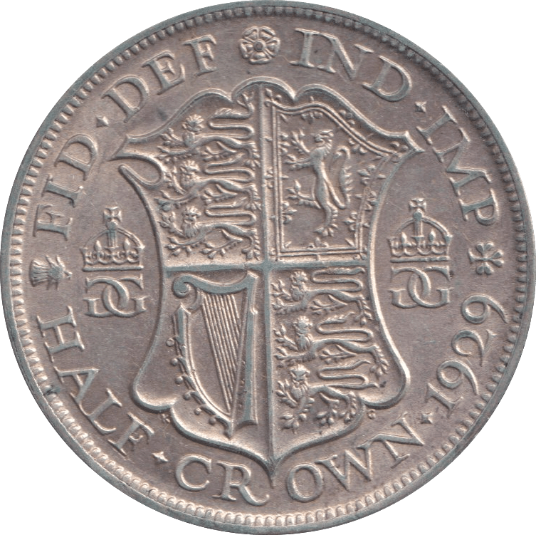 1929 HALFCROWN ( EF ) - Halfcrown - Cambridgeshire Coins