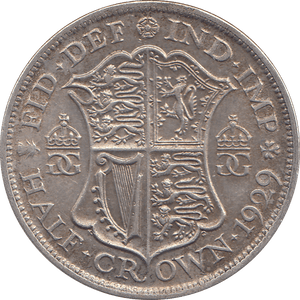1929 HALFCROWN ( EF ) - HALFCROWN - Cambridgeshire Coins
