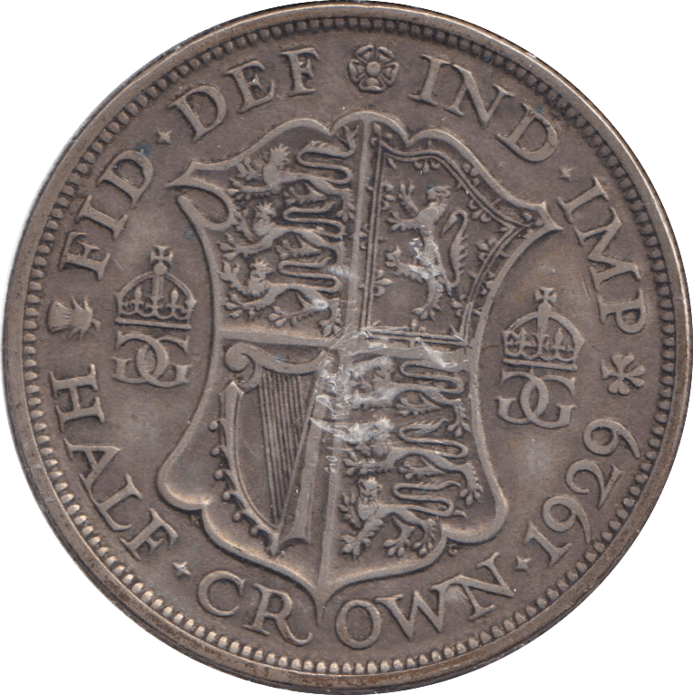 1929 HALFCROWN ( FINE ) - HALFCROWN - Cambridgeshire Coins