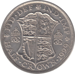 1929 HALFCROWN ( GVF ) - HALFCROWN - Cambridgeshire Coins