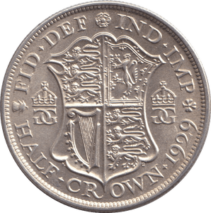 1929 HALFCROWN ( UNC ) - HALFCROWN - Cambridgeshire Coins