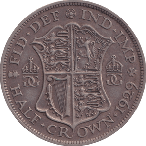 1929 HALFCROWN ( VF ) - Halfcrown - Cambridgeshire Coins