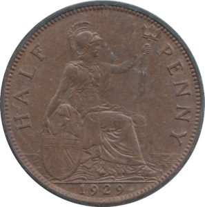 1929 HALFPENNY ( EF ) - HALFPENNY - Cambridgeshire Coins