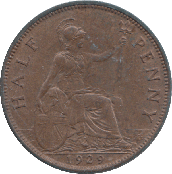 1929 HALFPENNY ( EF ) - HALFPENNY - Cambridgeshire Coins