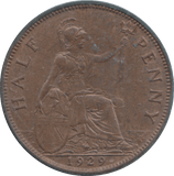 1929 HALFPENNY ( EF ) - HALFPENNY - Cambridgeshire Coins