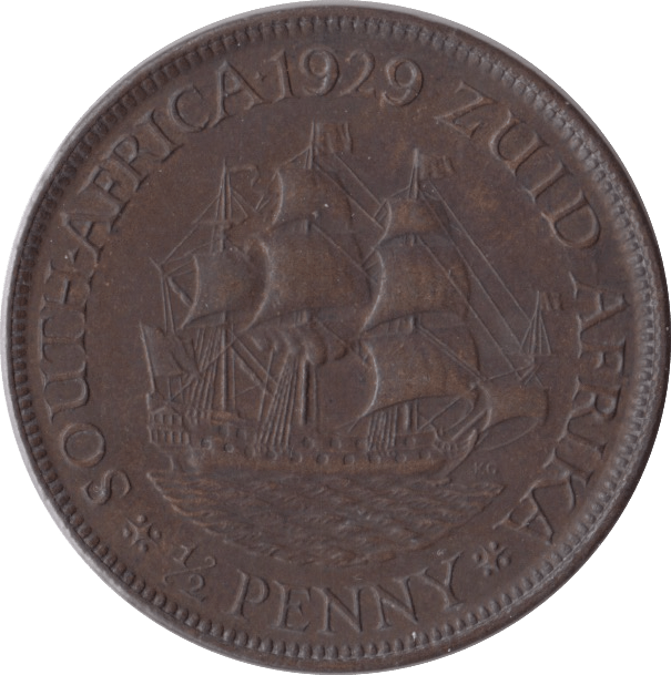 1929 HALFPENNY SOUTH AFRICA - WORLD COINS - Cambridgeshire Coins