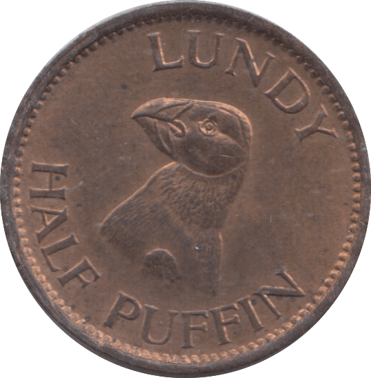 1929 LUNDY 1/2 PUFFIN - WORLD COINS - Cambridgeshire Coins