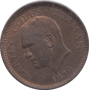 1929 LUNDY 1/2 PUFFIN - WORLD COINS - Cambridgeshire Coins