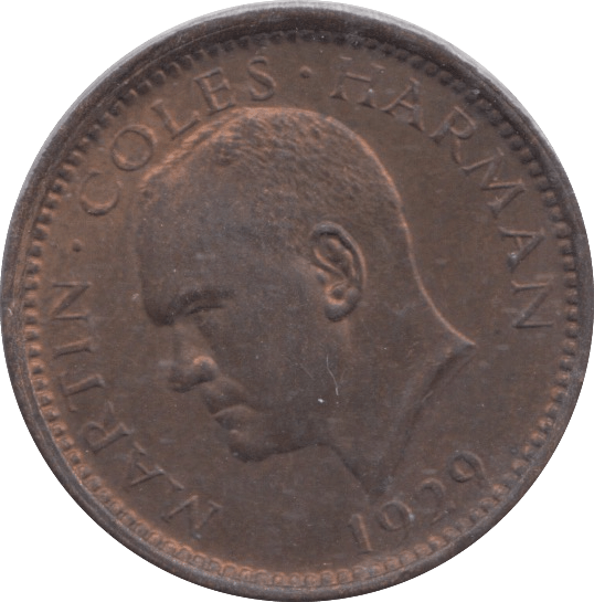 1929 LUNDY 1/2 PUFFIN - WORLD COINS - Cambridgeshire Coins