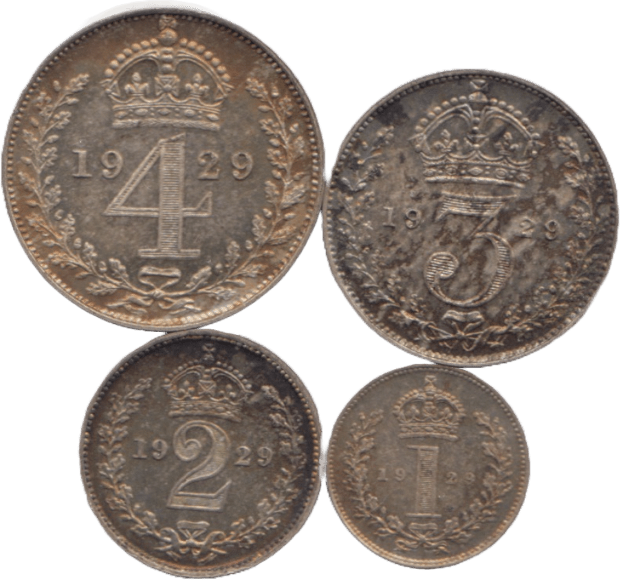 1929 MAUNDY SET GEORGE V - Maundy Set - Cambridgeshire Coins