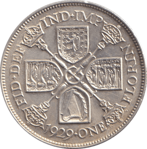 1929 ONE FLORIN ( EF ) - WORLD COINS - Cambridgeshire Coins