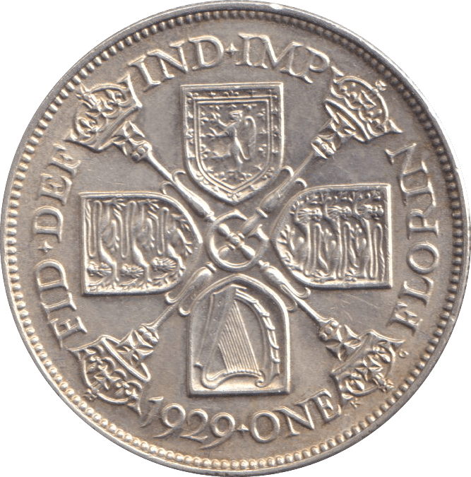1929 ONE FLORIN ( EF ) - WORLD COINS - Cambridgeshire Coins