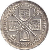 1929 ONE FLORIN ( EF ) - WORLD COINS - Cambridgeshire Coins