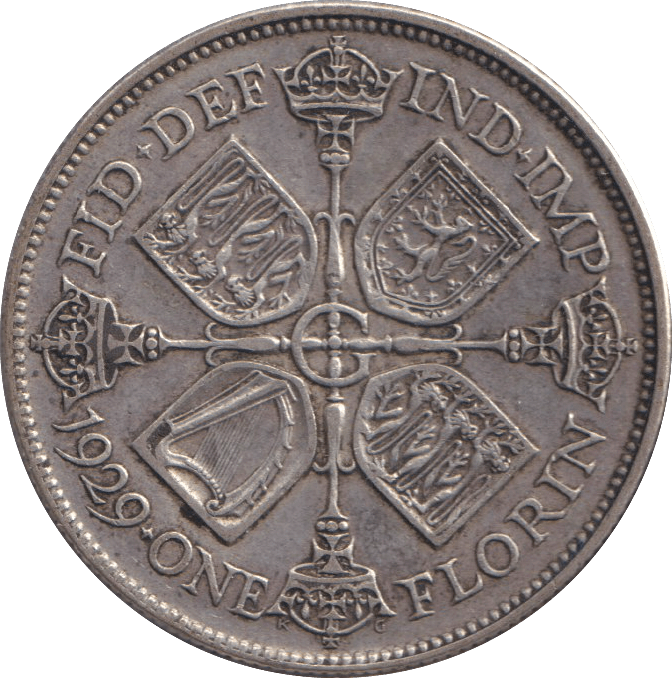 1929 ONE FLORIN ( VF ) - FLORIN - Cambridgeshire Coins