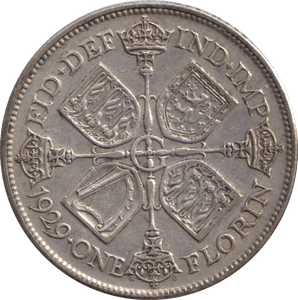 1929 ONE FLORIN ( VF ) - FLORIN - Cambridgeshire Coins
