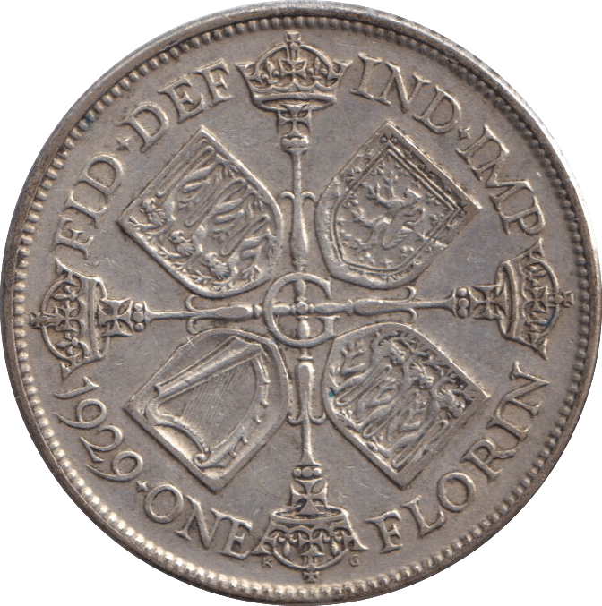 1929 ONE FLORIN ( VF ) - FLORIN - Cambridgeshire Coins