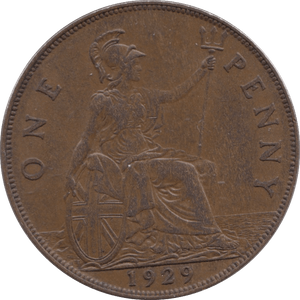 1929 PENNY ( AUNC ) - Penny - Cambridgeshire Coins