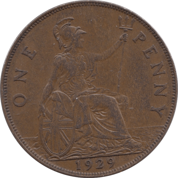 1929 PENNY ( AUNC ) - Penny - Cambridgeshire Coins