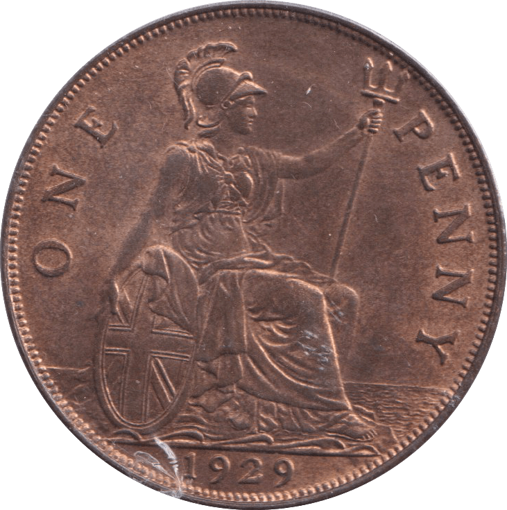 1929 PENNY ( UNC ) - PENNY - Cambridgeshire Coins