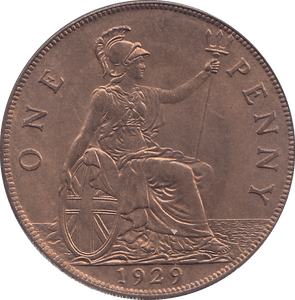 1929 PENNY ( UNC ) - PENNY - Cambridgeshire Coins