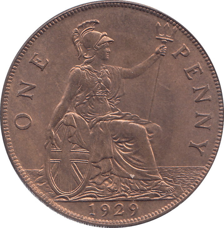 1929 PENNY ( UNC ) - PENNY - Cambridgeshire Coins