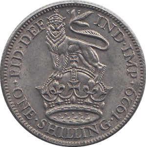 1929 SHILLING ( GVF ) - SHILLING - Cambridgeshire Coins