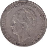 1929 SILVER 2 1/2 GULDEN NETHERLANDS - SILVER WORLD COINS - Cambridgeshire Coins