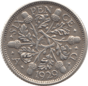 1929 SIXPENCE ( EF ) - Sixpence - Cambridgeshire Coins