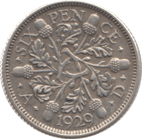 1929 SIXPENCE ( EF ) - Sixpence - Cambridgeshire Coins