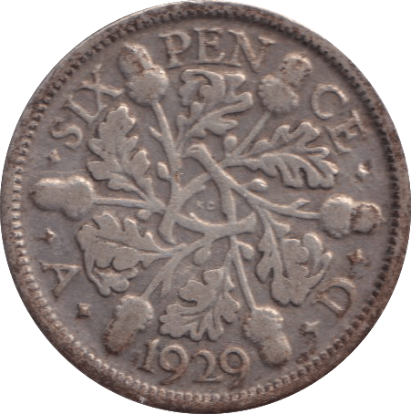 1929 SIXPENCE ( FINE ) - SIXPENCE - Cambridgeshire Coins