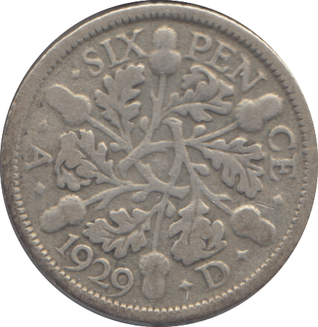 1929 SIXPENCE ( FINE ) - SIXPENCE - Cambridgeshire Coins
