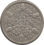 1929 SIXPENCE ( FINE ) - SIXPENCE - Cambridgeshire Coins