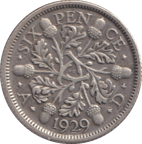 1929 SIXPENCE ( GF ) - SIXPENCE - Cambridgeshire Coins