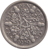 1929 SIXPENCE ( GF ) - SIXPENCE - Cambridgeshire Coins