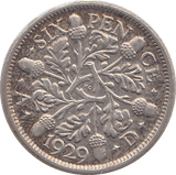 1929 SIXPENCE ( GF ) - SIXPENCE - Cambridgeshire Coins