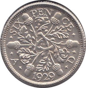 1929 SIXPENCE ( GVF ) 1 - SIXPENCE - Cambridgeshire Coins