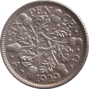 1929 SIXPENCE ( UNC ) - SIXPENCE - Cambridgeshire Coins