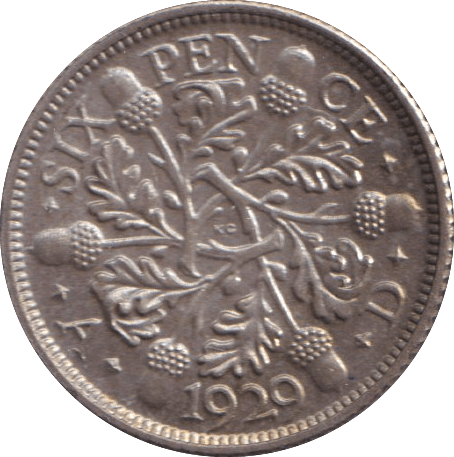 1929 SIXPENCE ( UNC ) - SIXPENCE - Cambridgeshire Coins