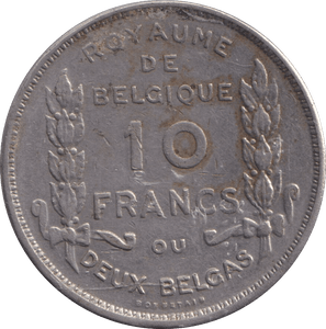 1930 10 FRANC BELGIUM - WORLD COINS - Cambridgeshire Coins