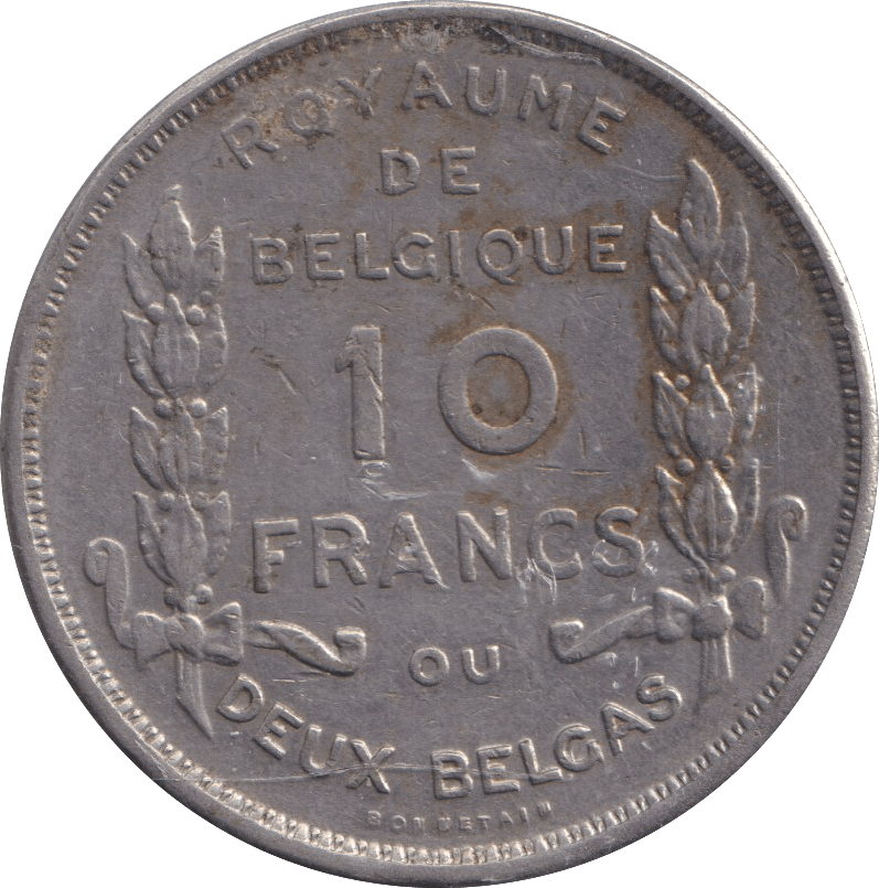 1930 10 FRANC BELGIUM - WORLD COINS - Cambridgeshire Coins